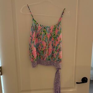 Lilly Pulitzer Pink and Green Floral Camisole